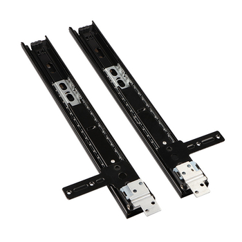 Trostruka ogledalna tračnica za garderobu, rotirajući klizni vodilica, tihi ogledalni vodilica — željezo, elektroplatinirani završetak, model BLYS-1408, moderan minimalistički stil