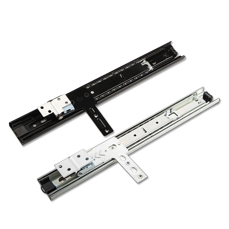 Trostruka ogledalna tračnica za garderobu, rotirajući klizni vodilica, tihi ogledalni vodilica — željezo, elektroplatinirani završetak, model BLYS-1408, moderan minimalistički stil