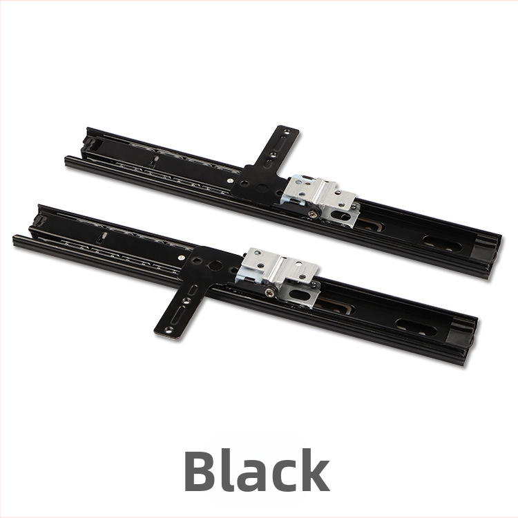 Trojčlenná zrkadlová koľajnica do šatní, otáčajúci sa posuvný vodič, tichá zrkadlová trať — železo, elektroplatovaná povrch, model BLYS-1408, moderný minimalistický štýl