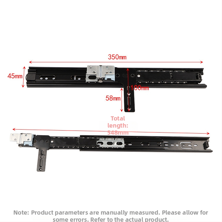 Trojčlenná zrkadlová koľajnica do šatní, otáčajúci sa posuvný vodič, tichá zrkadlová trať — železo, elektroplatovaná povrch, model BLYS-1408, moderný minimalistický štýl