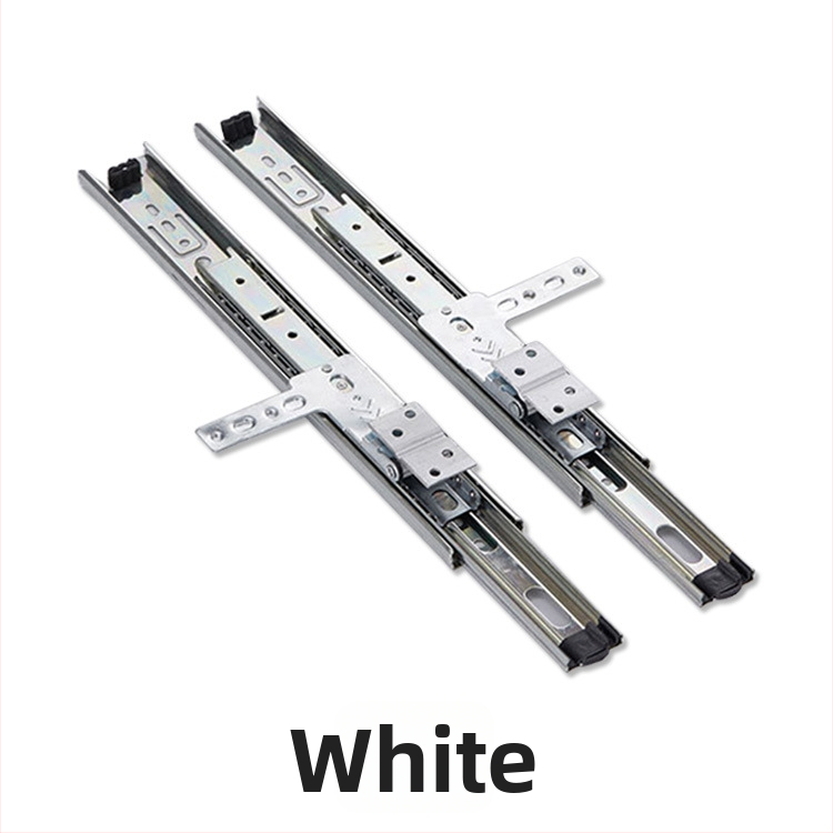 Trojčlenná zrkadlová koľajnica do šatní, otáčajúci sa posuvný vodič, tichá zrkadlová trať — železo, elektroplatovaná povrch, model BLYS-1408, moderný minimalistický štýl