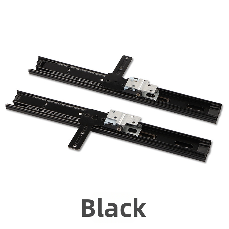 Trojčlenná zrkadlová koľajnica do šatní, otáčajúci sa posuvný vodič, tichá zrkadlová trať — železo, elektroplatovaná povrch, model BLYS-1408, moderný minimalistický štýl