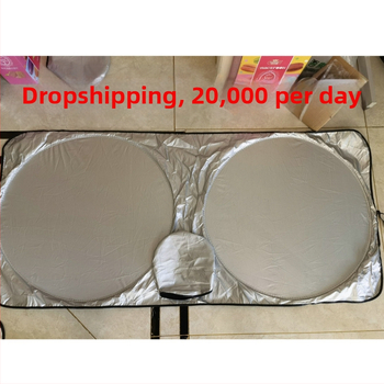 Ηλιοπροστασία αυτοκινήτου με ασημένιο επίστρωση υφάσματος, τηλεσκοπική εγκατάσταση, παγκόσμια συμβατότητα, απλό στυλ