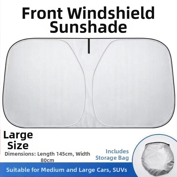 Ηλιοπροστασία αυτοκινήτου με ασημένιο επίστρωση υφάσματος, τηλεσκοπική εγκατάσταση, παγκόσμια συμβατότητα, απλό στυλ