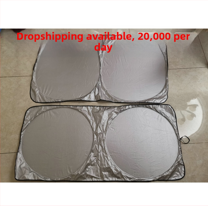 Ηλιοπροστασία αυτοκινήτου με ασημένιο επίστρωση υφάσματος, τηλεσκοπική εγκατάσταση, παγκόσμια συμβατότητα, απλό στυλ