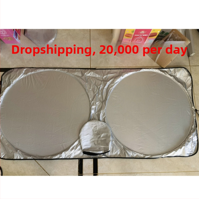 Ηλιοπροστασία αυτοκινήτου με ασημένιο επίστρωση υφάσματος, τηλεσκοπική εγκατάσταση, παγκόσμια συμβατότητα, απλό στυλ