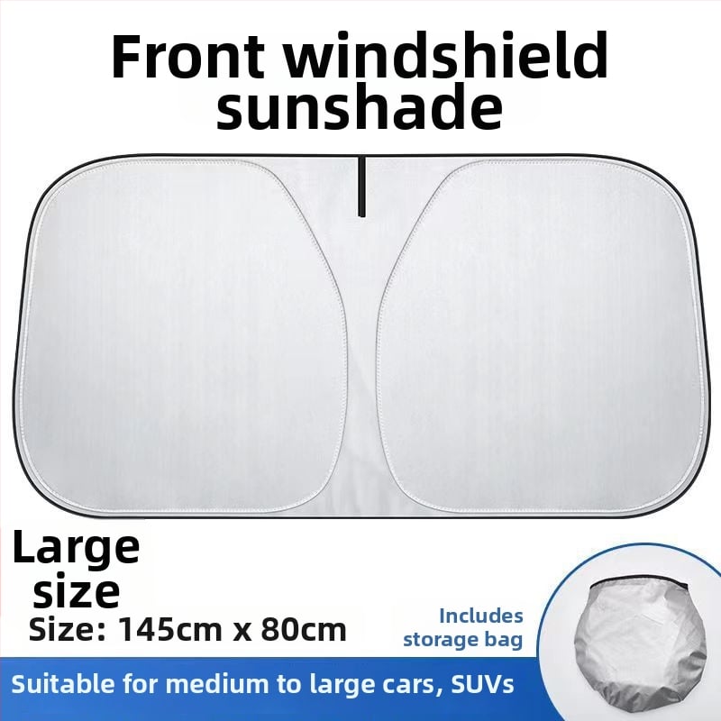 Ηλιοπροστασία αυτοκινήτου με ασημένιο επίστρωση υφάσματος, τηλεσκοπική εγκατάσταση, παγκόσμια συμβατότητα, απλό στυλ