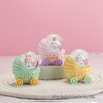 Glob de birou cu sferă de cristal iluminată și cutie muzicală, model mini 45#, din rășină sintetică