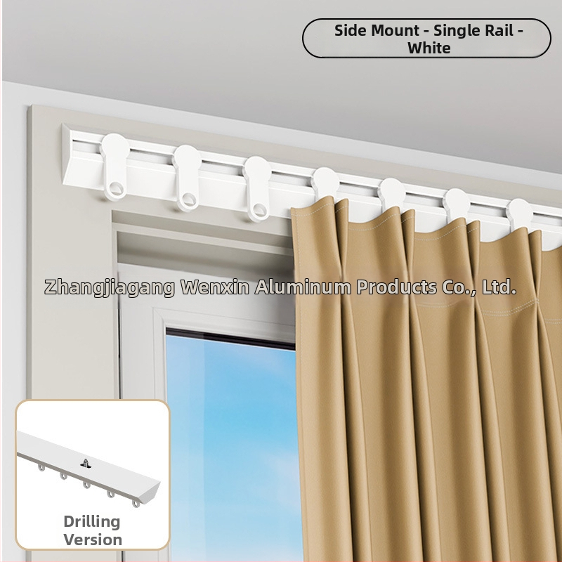 Hliníková závesová trať – V-tvar, ultra tenká tichá skrinka, Wenxin WX250313, moderný jednoduchý štýl, horná/bočná montáž