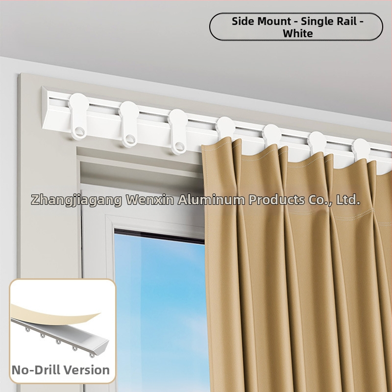 Hliníková závesová trať – V-tvar, ultra tenká tichá skrinka, Wenxin WX250313, moderný jednoduchý štýl, horná/bočná montáž