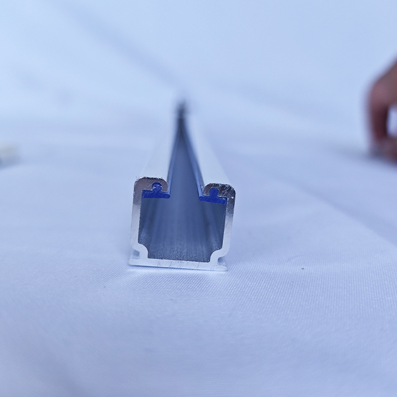 Juying aluminijska zavjesna tračnica – tiha ravna tračnica, jednostruka ili dvostruka, gornje montiranje, moderni minimalistički stil