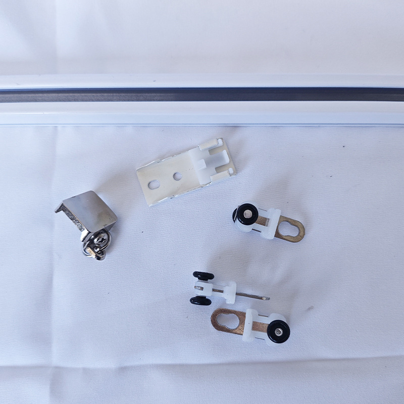 Juying aluminijska zavjesna tračnica – tiha ravna tračnica, jednostruka ili dvostruka, gornje montiranje, moderni minimalistički stil