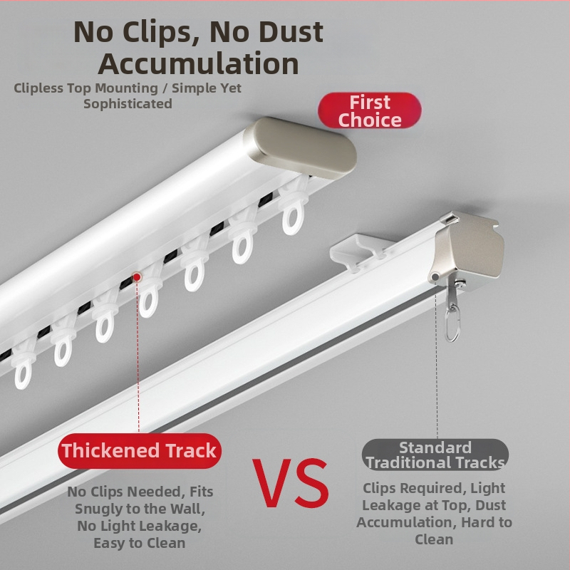 Sistem de perdeu cu șină dublă pentru ferestre erker, din aluminiu, silențios, șină de alunecare ultra-subțire