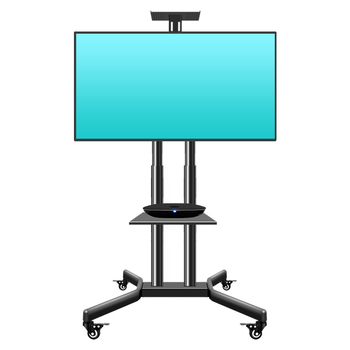 PTS002-1 LCD mobilna TV kolica s podesivim podnim stalkom, željezni držač, mehaničko upravljanje, nosivost >15 kg