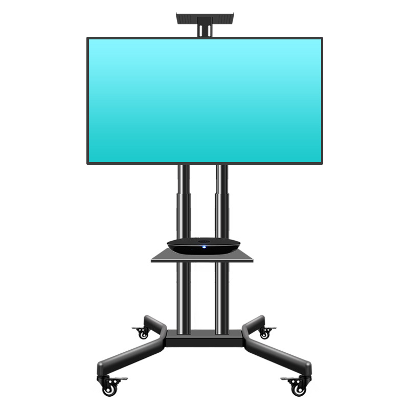 PTS002-1 LCD mobilna TV kolica s podesivim podnim stalkom, željezni držač, mehaničko upravljanje, nosivost >15 kg