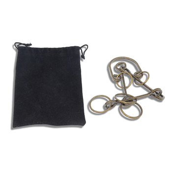 Puzzle cu nouă verigi – Mystery House, din metal; rezolvarea verigilor și a lacătului; antrenament de răbdare; DIY posibil; personalizare disponibilă; pentru 7–14 ani.