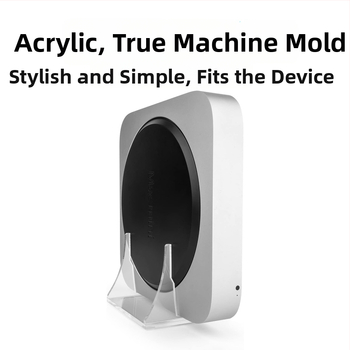 Akrylový stolný stojan pre Mac mini (2010–2020), smerovač a TV box, hmotnosť 120 g, obsahuje držiak a štyri protišmykové podložky