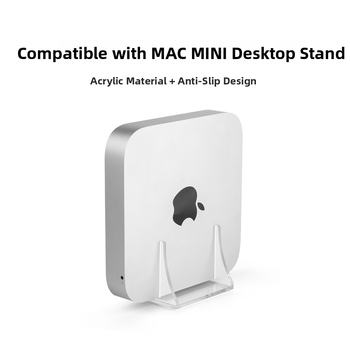 Akrylový stolný stojan pre Mac mini (2010–2020), smerovač a TV box, hmotnosť 120 g, obsahuje držiak a štyri protišmykové podložky