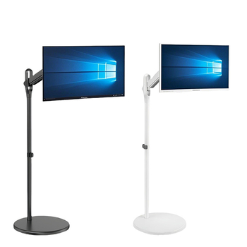 Mobil monitor- és TV-tartó, forgó, kerekekkel, rozsdamentes acélból, 05-ös modell, 5 kg, univerzális kompatibilitás standard kijelzőkhöz