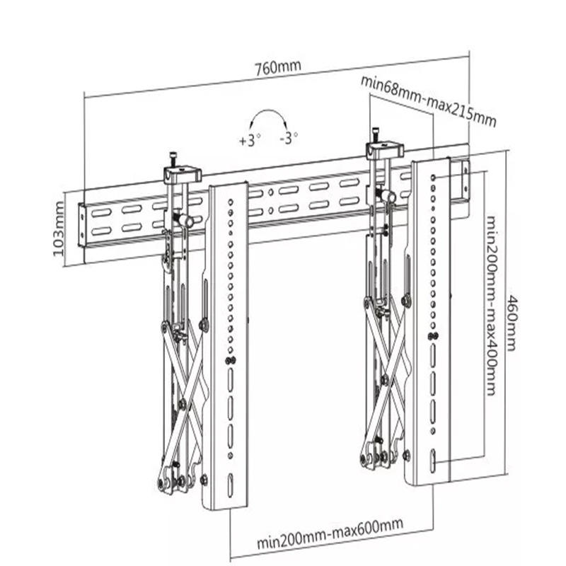 Peacemounts televíziótartó sík panelhez, hidegen hengerelt acélból, súly 10 kg