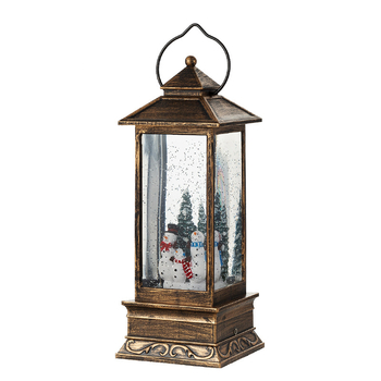 Božićna vodena kugla s efektom snijega i glazbenom kutijom - plastika, crtani stil