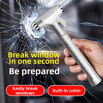 Cioc de siguranță pentru mașină, unealtă de evadare multifuncțională, cioc de spargere geam auto, ABS + tungsten steel, greutate 187 g, origine Zhejiang, Ming che zhi bao