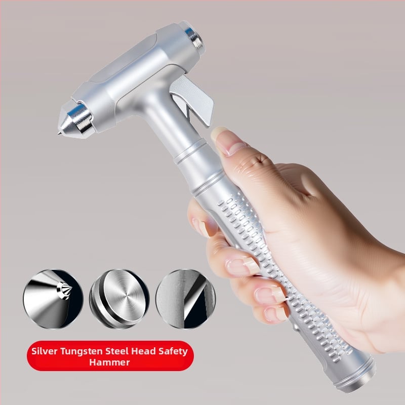 Cioc de siguranță pentru mașină, unealtă de evadare multifuncțională, cioc de spargere geam auto, ABS + tungsten steel, greutate 187 g, origine Zhejiang, Ming che zhi bao