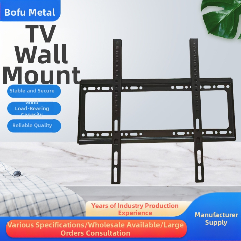 Univerzálny nástenný držiak na TV a LCD monitor — studený valcovaný oceľ, kompatibilný so Smart TV, jednoduchý nástenný držiak, kód 002