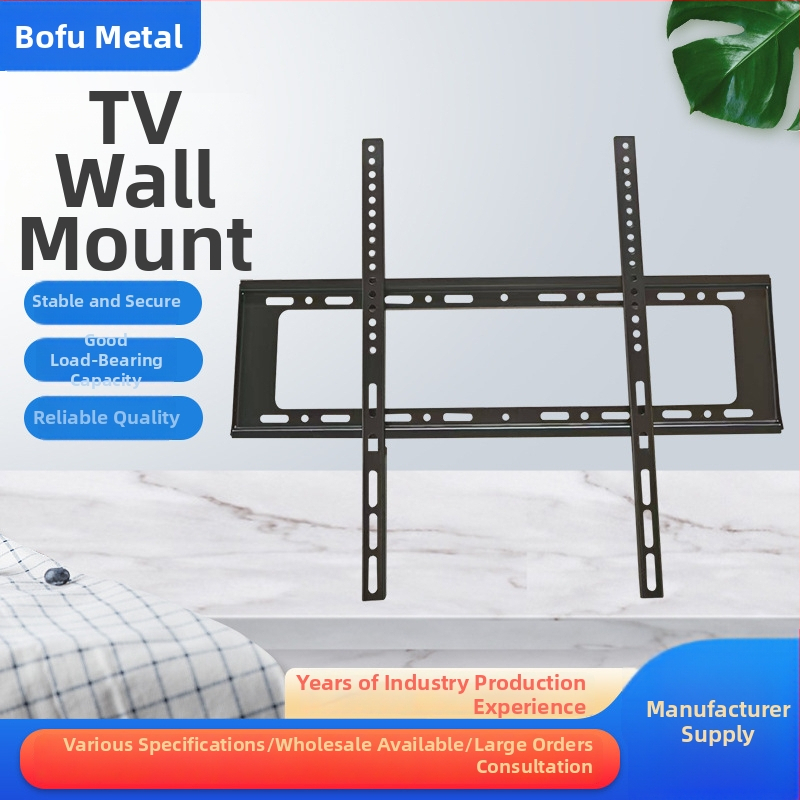 Univerzálny nástenný držiak na TV a LCD monitor — studený valcovaný oceľ, kompatibilný so Smart TV, jednoduchý nástenný držiak, kód 002