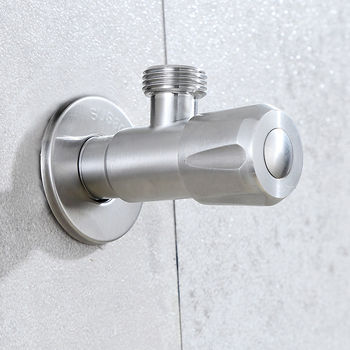 FSN-8704 304 oțel inoxidabil pentru apă caldă/rece, robinet triunghiular pentru toaletă, chiuvetă și boiler, montaj în perete, diametru 15 mm, 1,6 MPa