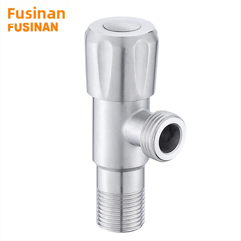 FSN-8704 304 oțel inoxidabil pentru apă caldă/rece, robinet triunghiular pentru toaletă, chiuvetă și boiler, montaj în perete, diametru 15 mm, 1,6 MPa