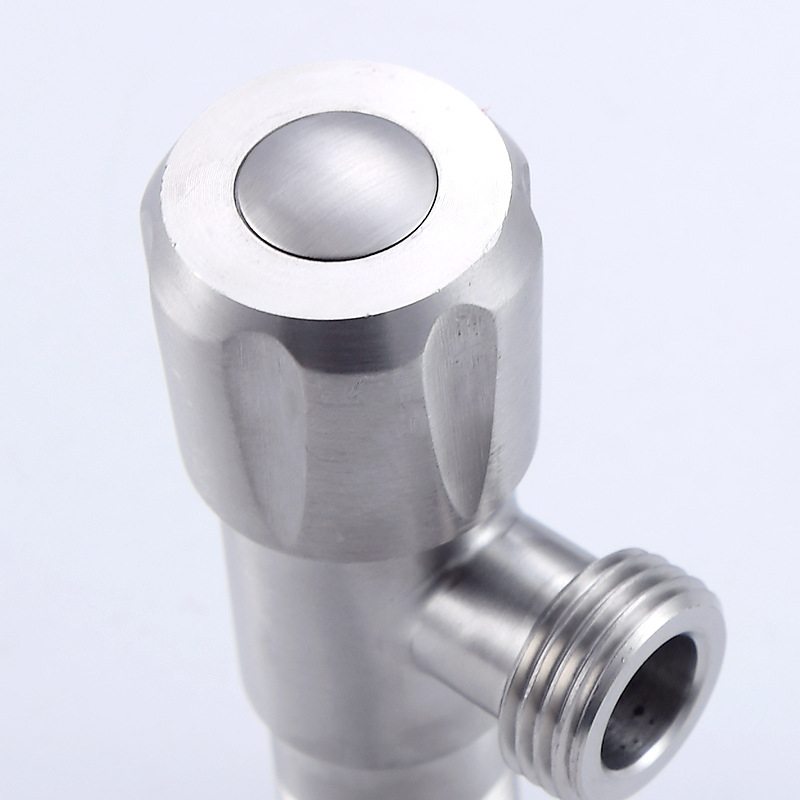 FSN-8704 304 oțel inoxidabil pentru apă caldă/rece, robinet triunghiular pentru toaletă, chiuvetă și boiler, montaj în perete, diametru 15 mm, 1,6 MPa