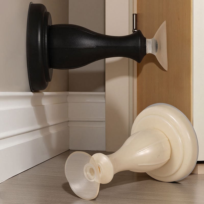 ABS stopper za vrata s usisavanjem, zidni montaža, model Door Suction 1, ručno upravljanje, mekana silikonska podložka