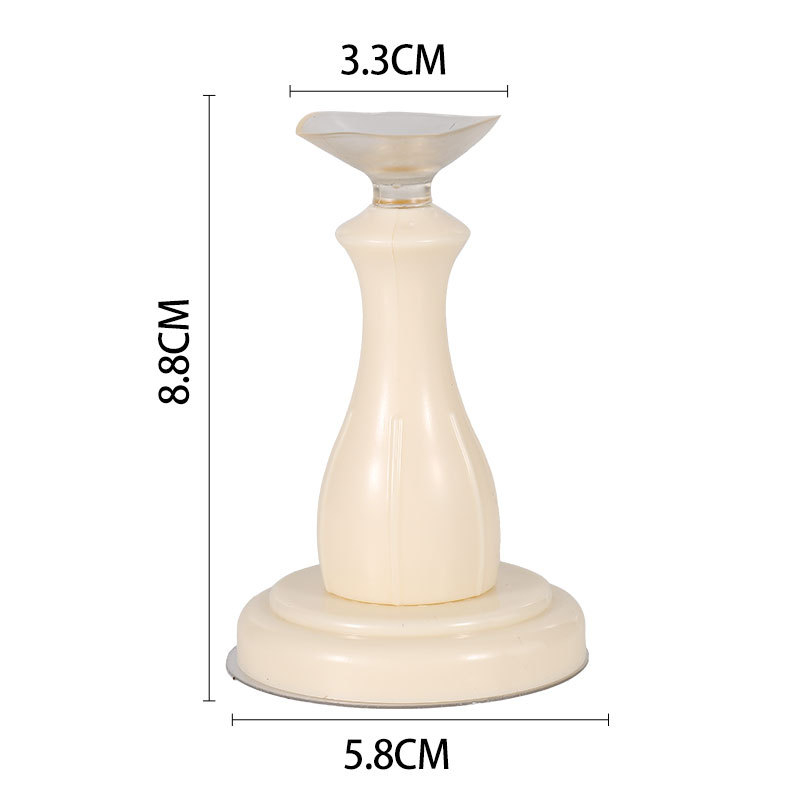 ABS stopper za vrata s usisavanjem, zidni montaža, model Door Suction 1, ručno upravljanje, mekana silikonska podložka