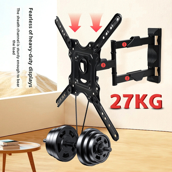 Držač za televizor s rotirajućim teleskopskim ramom, čelični, kompatibilan s pametnim TV-om, težina 6 kg