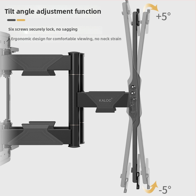 KALOC UT90 zidni nosač za TV s sklopno-teleskopskim dizajnom, mehaničko upravljanje, željezni nosač