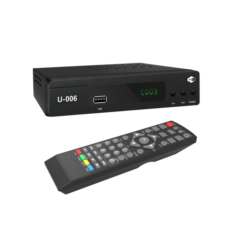 ISDB-T set-top box cu HDD încorporat de 1TB, dual-core, 1080p, HDMI/USB/Wi-Fi, redă formate video ASF/AVI/VOB/MPEG/MP4