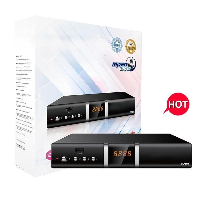 DVB-S2+T2 Dual-Mode Set-Top Box, receptor HDTV 1080p, memorie flash încorporate, HDMI, USB, Wi‑Fi