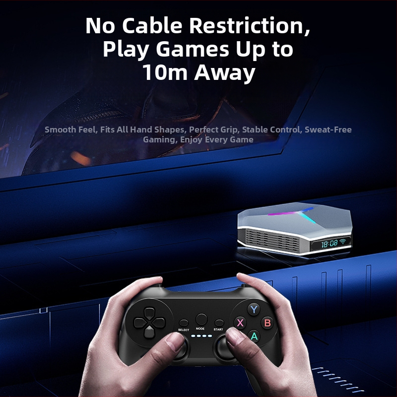 X10 kétrendszerű játékkonzol Android TV-vel, 4K, 2GB RAM + 16GB ROM, 5G felhőszámítás, HDMI