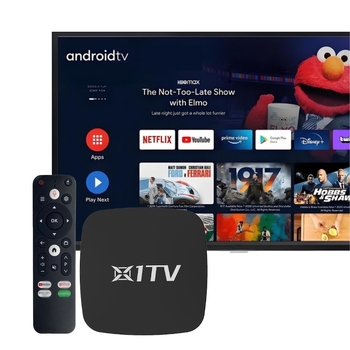 TV Box X1TV1: Android TV player, procesor quad‑core, 1080p HD, Wi‑Fi dual‑band, stocare încorporată 8/64/128GB.