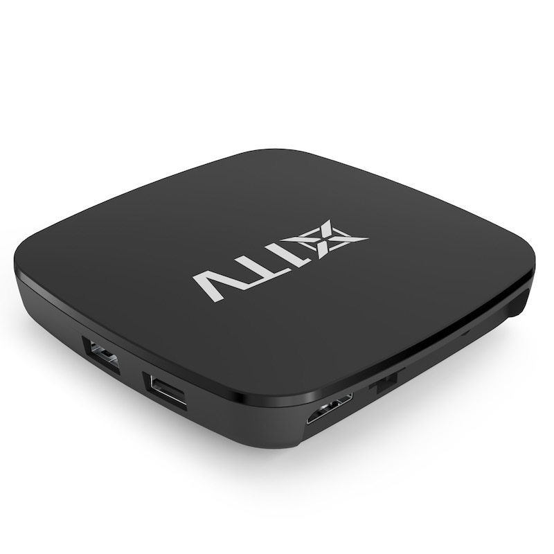 TV Box X1TV1: Android TV player, procesor quad‑core, 1080p HD, Wi‑Fi dual‑band, stocare încorporată 8/64/128GB.