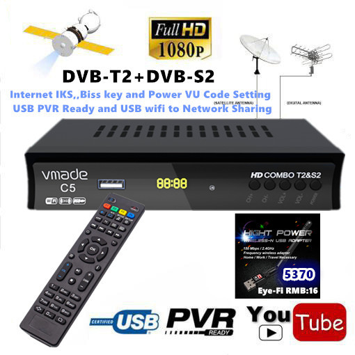 HD set-top kutija s 1080p, dvostruki jezgri Sunplus, ECOS OS, vanjska pohrana 1TB, USB/HDMI/AV/Koaksijalna/TV sučelja