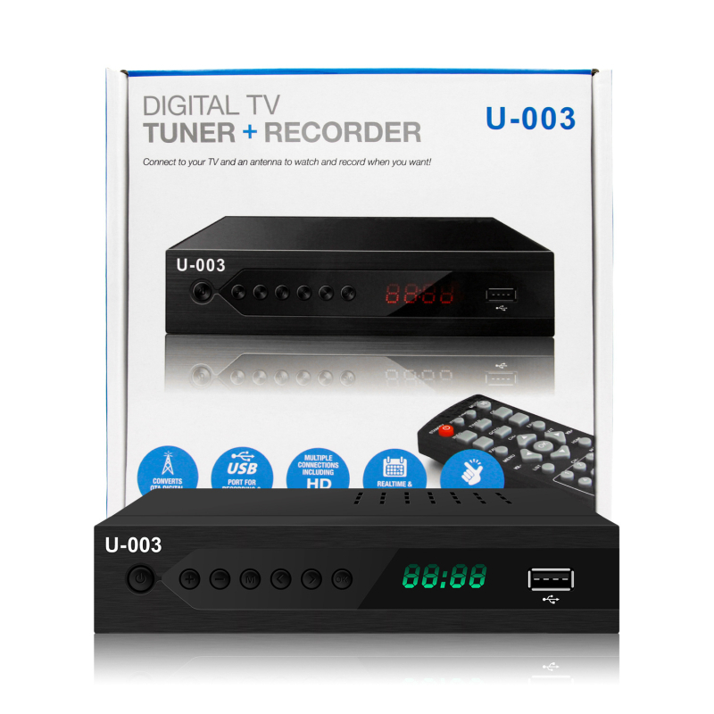 ATSC digitális set-top box GX6605S, 1080p, USB/WiFi/HDMI/AV/Koaxiális, beépített flash memória, 512MB RAM