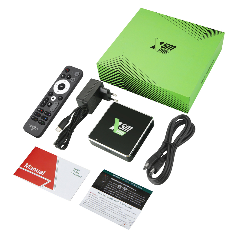 TV Box S905X5M processzorral, 4GB RAM, 32GB tárhely, 4K HDMI kimenet, Bluetooth távirányító