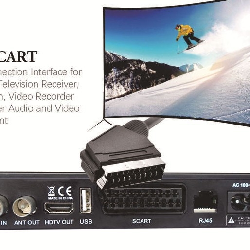 Vmade K-6 4K DVB-T2 set-top box, dvojjadrový procesor, 1 GB RAM, H.265, USB/HDMI/SCART