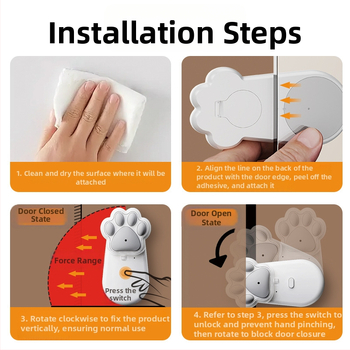 Ajtóstopper anti-szorítás ragasztószereléshez – Modell M02, ABS anyag, kézi működtetés, standard felépítés, modern letisztult stílus