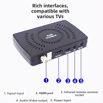 Mini DTMB set-top box Kaiboshi D919 (HDMI, AV; Hmotnosť 0.3)
