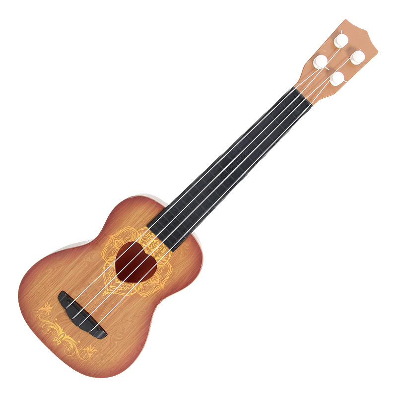 Dječja igračka gitara za početnike – četverostruna, plastična konstrukcija, imitacija drveta, za uzrast 4–6 godina, 3C certificirano