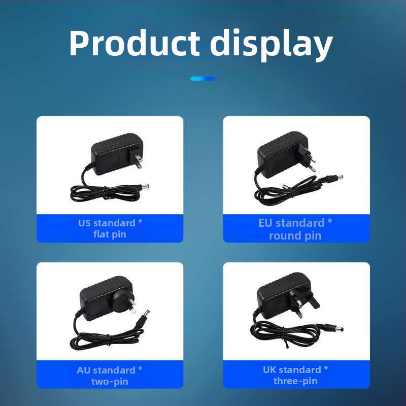 Shengdafeng 12V 2A napájací adaptér pre LED pásy, masážne zariadenie a set-top box – univerzálna kompatibilita s digitálnymi zariadeniami, hmotnosť 80 g