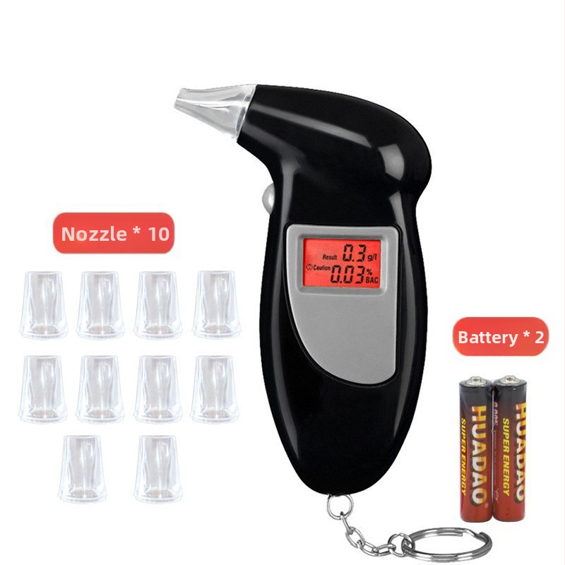Prenosný automobilový dychový tester s vysokou presnosťou digitálneho displeja, ABS plast, prenosný a do auta, možnosť prispôsobenia